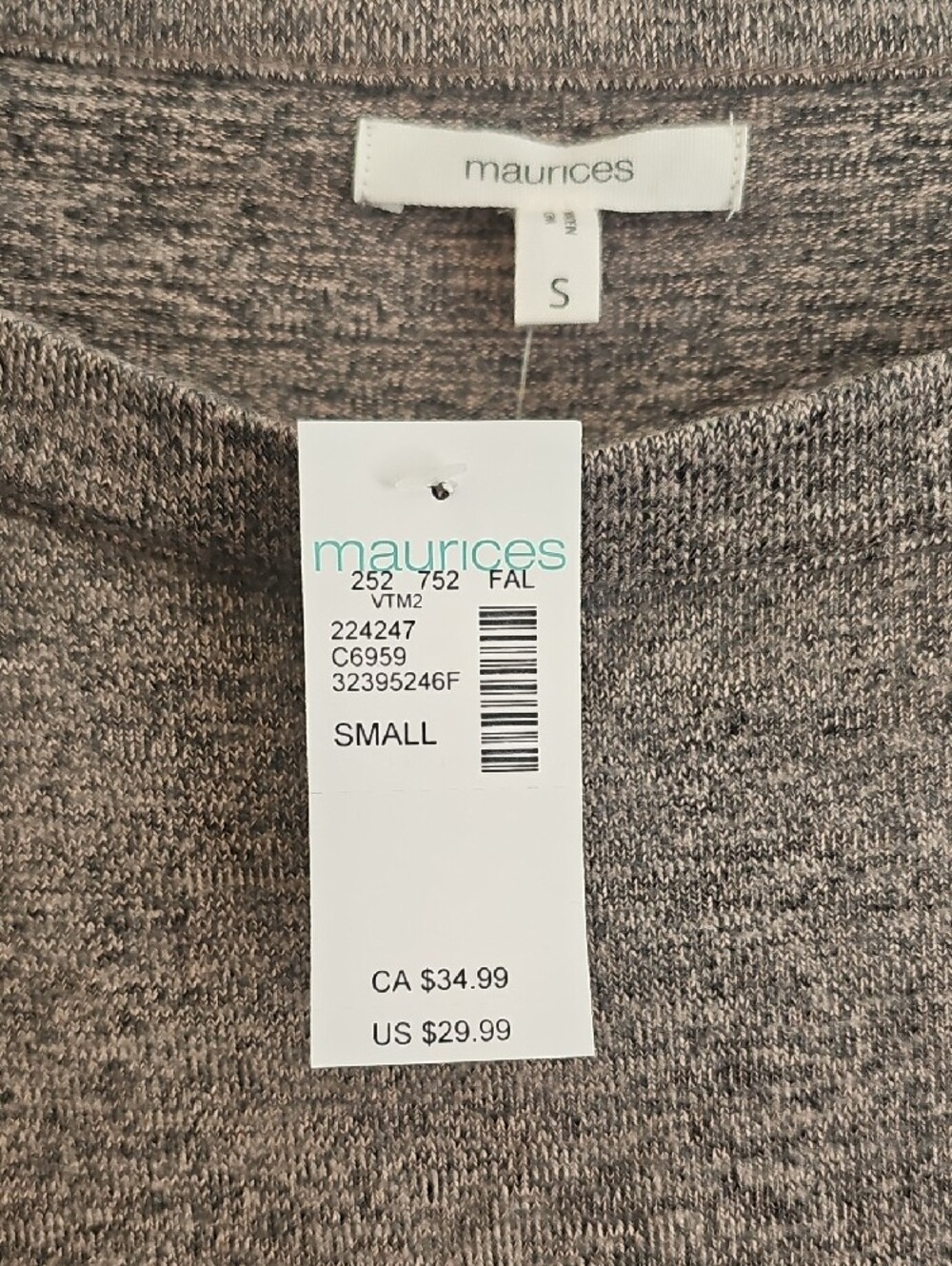 Maurices Heathered Gray Knit Sweater Top - Picture 5 of 6